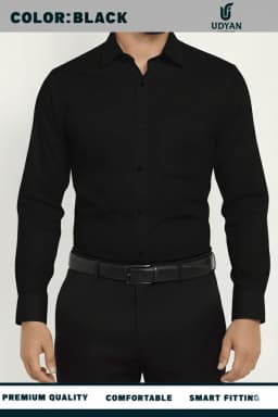 COTTON OXFORD SHIRT BLACK COLOR