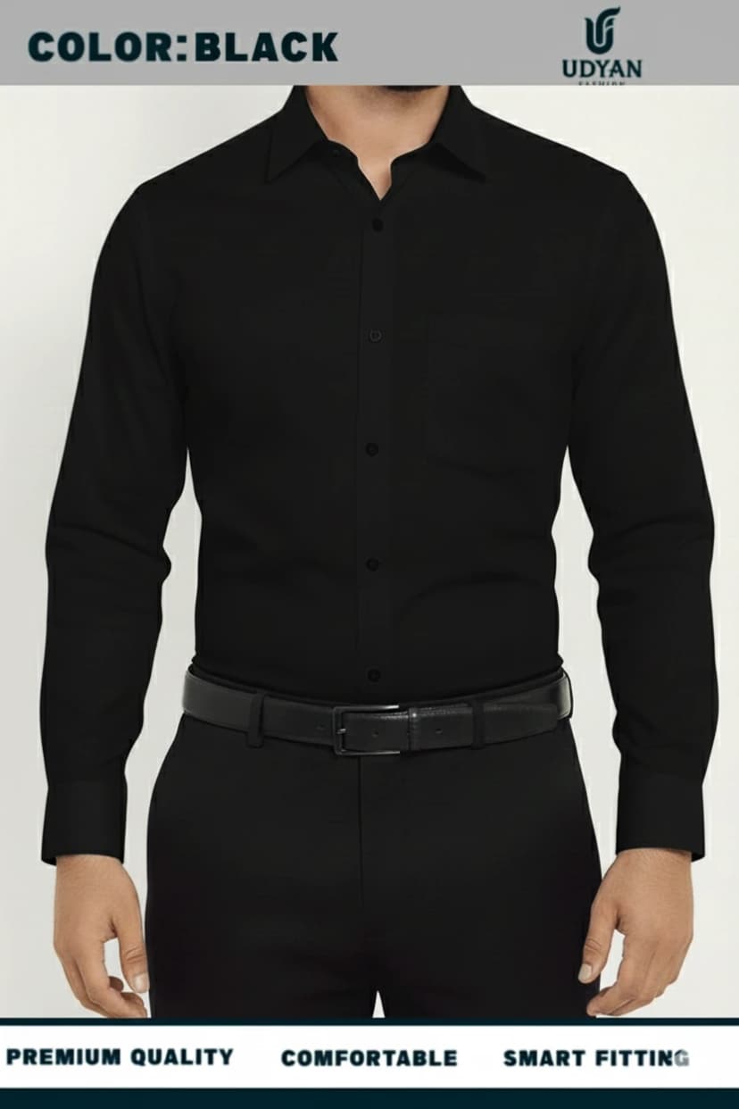 COTTON OXFORD SHIRT BLACK COLOR